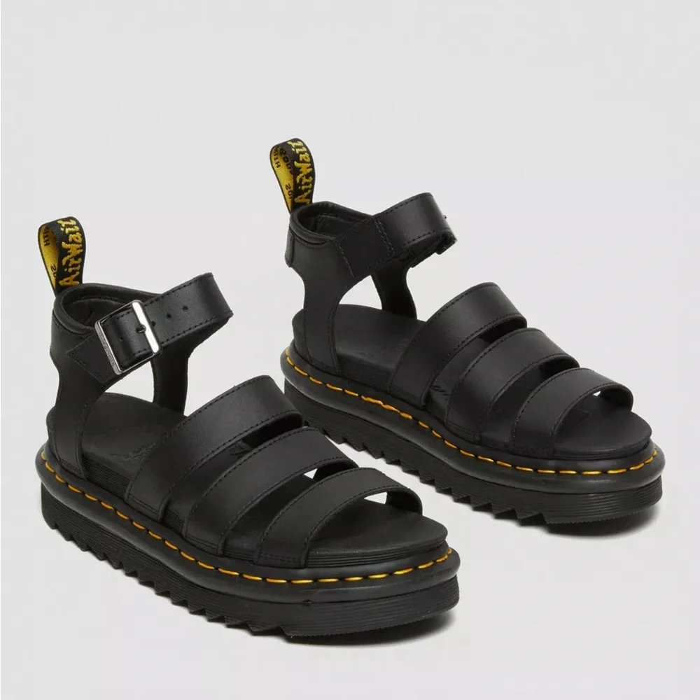 Dr Martens Blaire stewpot sandal in black 6 - Picture 1 of 16